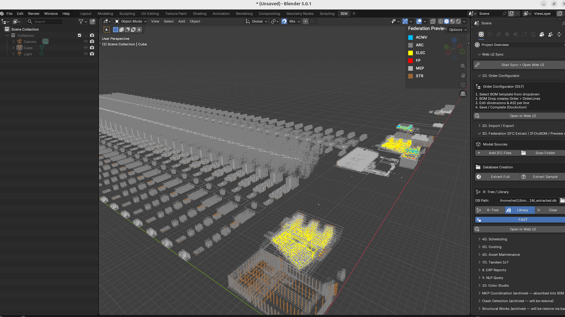 1,061,736 elements as GPU wireframes — full 1.73km × 2.48km city, instant orbit