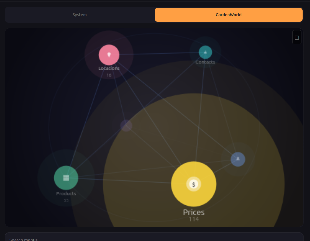 Data Globe — Spatial UI for ERP