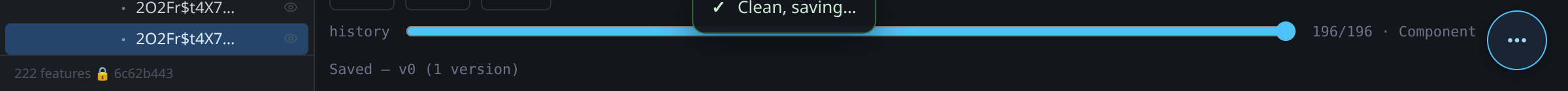 The status line after Save