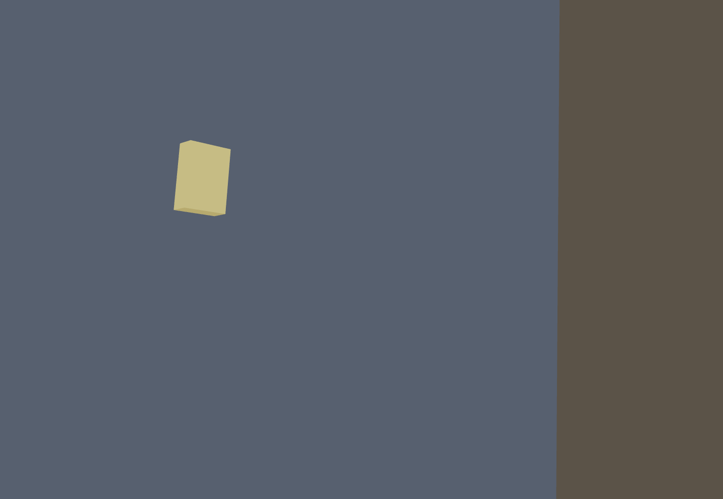 Close-up of a SampleCastle-walked fixture β an honest measured-box fallback (no catalog mesh match for this building's own classes) placed against its host wall