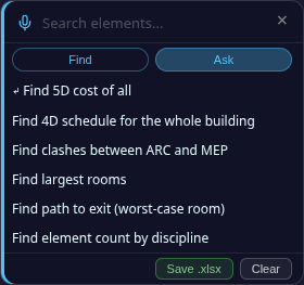 Ask: one question per line